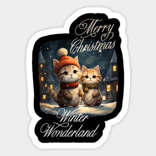 cats xmas Sticker